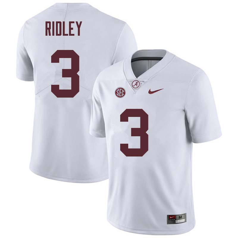 Alabama Crimson Tide Men's Calvin Ridley #3 White NCAA Nike Authentic Stitched College Football Jersey IC16L68JM